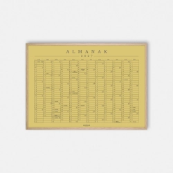 Domusnord Copenhagen � Almanak Kalender plakat 2027 sennepsgul