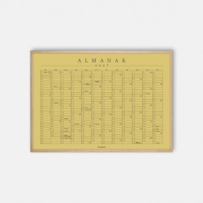 Domusnord Copenhagen � Almanak Kalender plakat 2027 sennepsgul