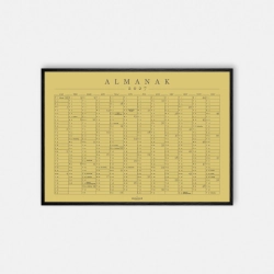Domusnord Copenhagen � Almanak Kalender plakat 2027 sennepsgul