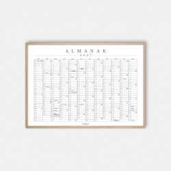 Domusnord Copenhagen � Almanak Kalender plakat 2027 hvid