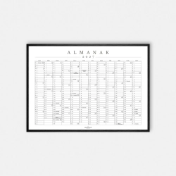 Domusnord Copenhagen � Almanak Kalender plakat 2027 hvid