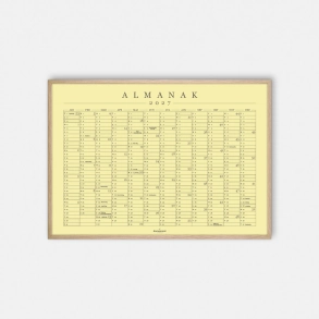 Domusnord Copenhagen � Almanak Kalender plakat 2027 lysegul