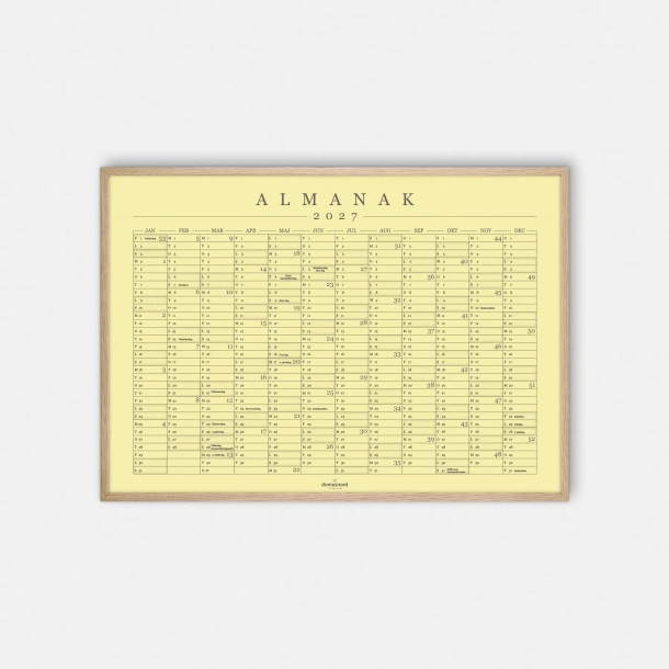 Domusnord Copenhagen � Almanak Kalender plakat 2027 lysegul