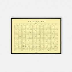 Domusnord Copenhagen � Almanak Kalender plakat 2027 lysegul