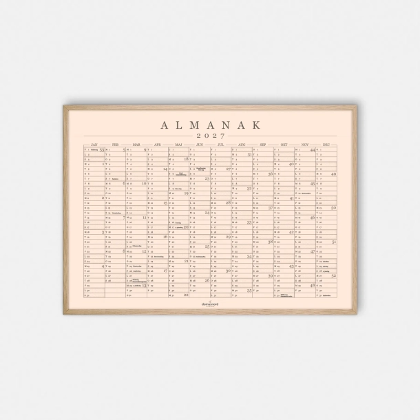 Domusnord Copenhagen � Almanak Kalender plakat 2027 powder