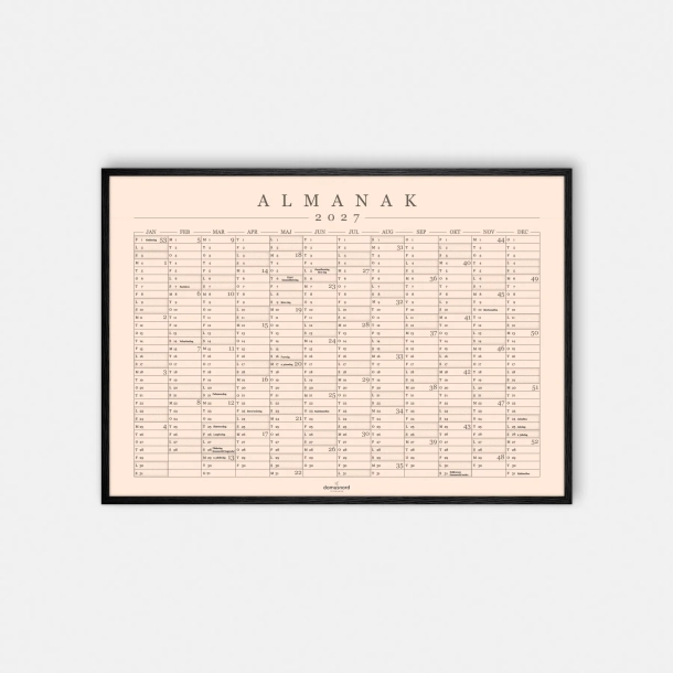 Domusnord Copenhagen � Almanak Kalender plakat 2027 powder