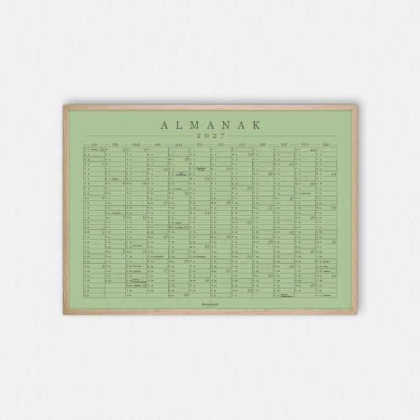 Domusnord Copenhagen � Almanak Kalender plakat 2027 salvie gr�n