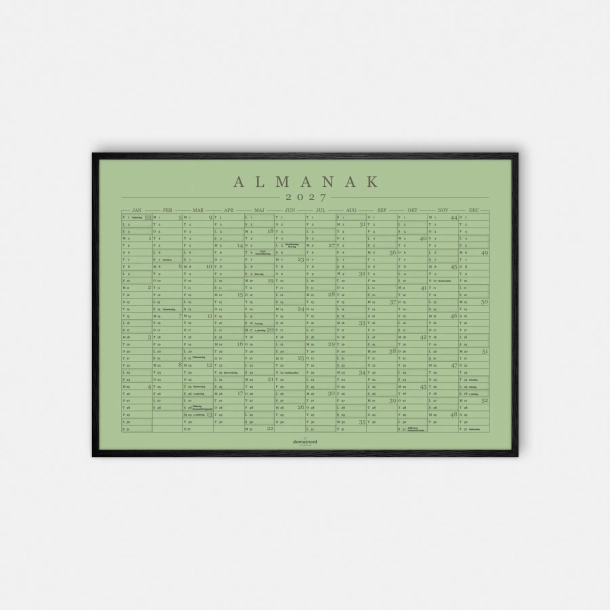 Domusnord Copenhagen � Almanak Kalender plakat 2027 salvie gr�n