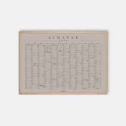 Domusnord Copenhagen  Almanak Kalender plakat 2026 beige