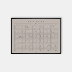 Domusnord Copenhagen  Almanak Kalender plakat 2026 beige