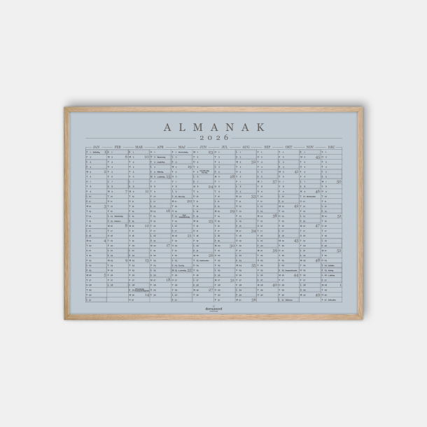 Domusnord Copenhagen  Almanak Kalender plakat 2026 bl