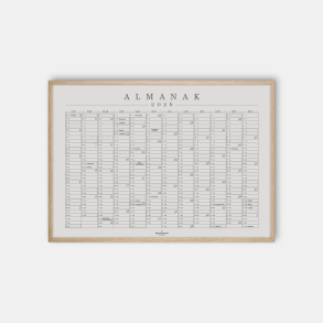 Domusnord Copenhagen  Almanak Kalender plakat 2026 gr