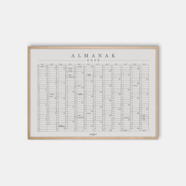 Domusnord Copenhagen  Almanak Kalender plakat 2026 gr