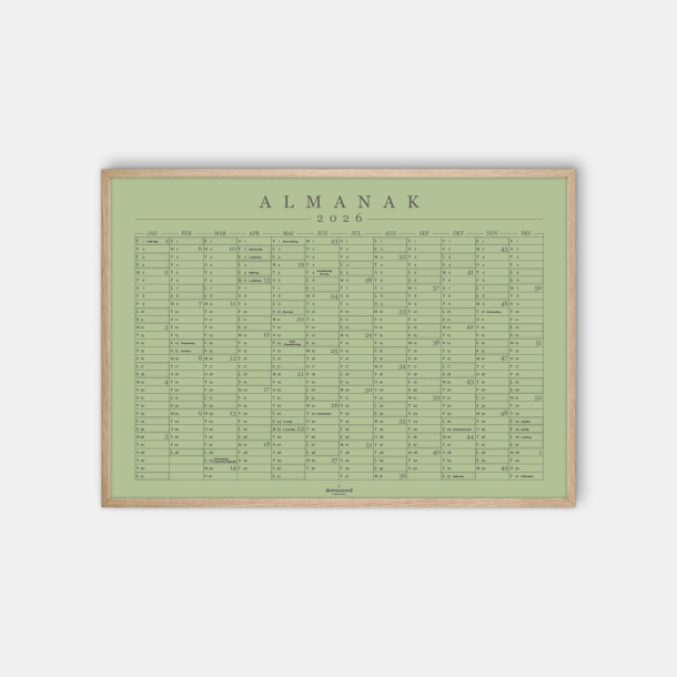 Domusnord Copenhagen  Almanak Kalender plakat 2026 salvie grn