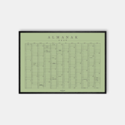 Domusnord Copenhagen  Almanak Kalender plakat 2026 salvie grn