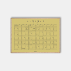 Domusnord Copenhagen  Almanak Kalender plakat 2026 sennepsgul