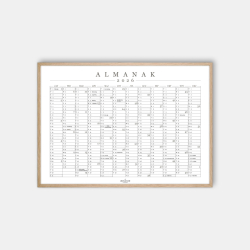 Domusnord Copenhagen  Almanak Kalender plakat 2026 hvid