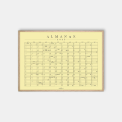 Domusnord Copenhagen  Almanak Kalender plakat 2026 lysegul