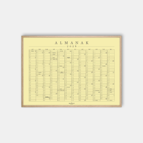 Domusnord Copenhagen  Almanak Kalender plakat 2026 lysegul