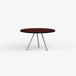 Domusnord Line View Linoleums rundt Spisebord sort kant 110 cm i 19 farver