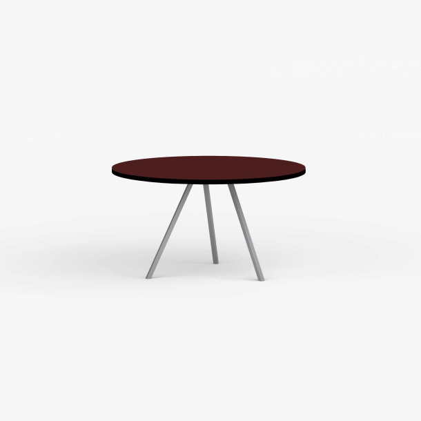 Domusnord Line View Linoleums rundt Spisebord sort kant 110 cm i 19 farver