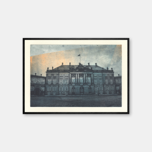 Cat Ravn Tusmrke over Amalienborg Slot Kbenhavn plakat