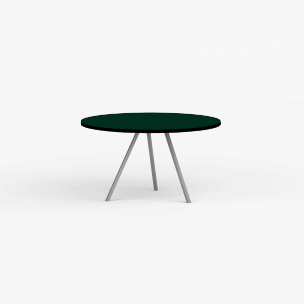 Domusnord Line View Linoleums rundt Spisebord sort kant 110 cm i 19 farver