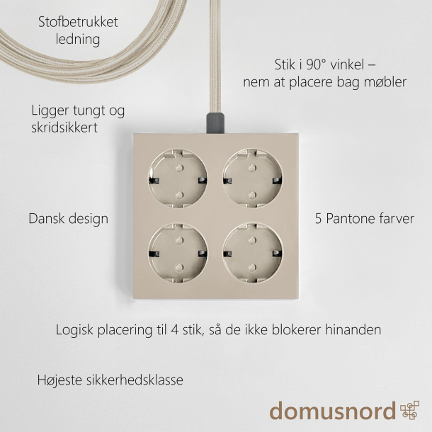 Domusnord Connector design stikdse  Nordic Sand / beige