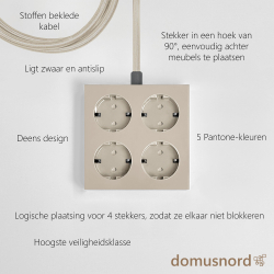 Domusnord Connector design stekkerdoos  Nordic Sand / Beige