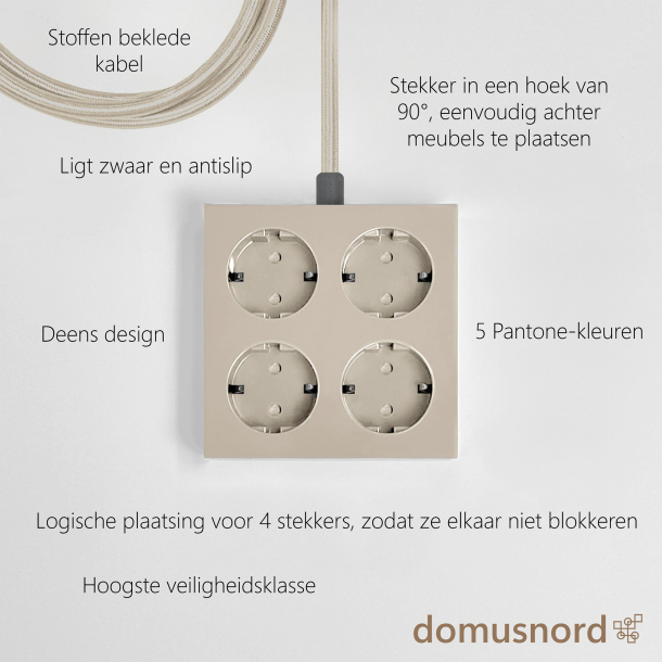 Domusnord Connector design stekkerdoos  Nordic Sand / Beige