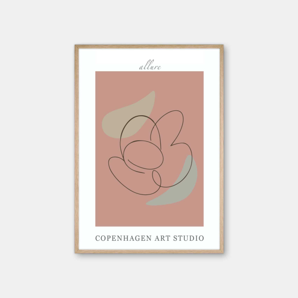 Copenhagen Art Studio - Allure - varm rosa beige gr plakat