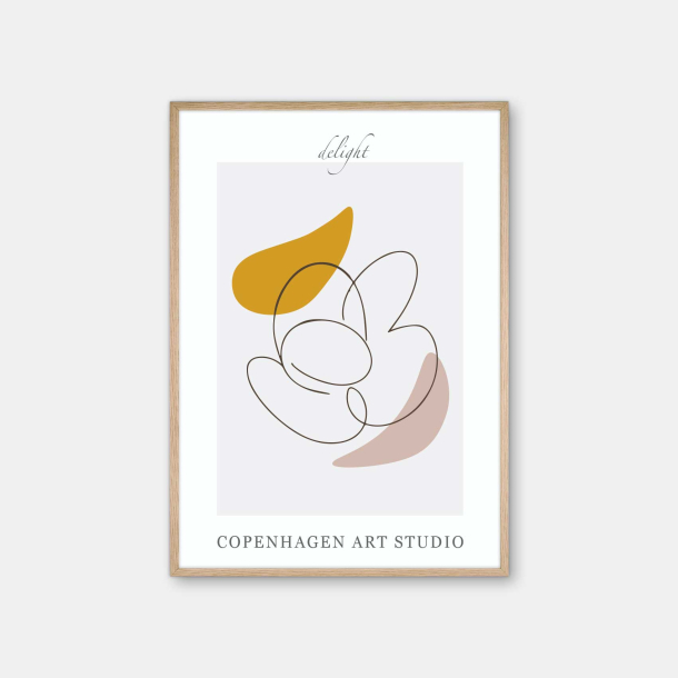 Copenhagen Art Studio - Delight - gr rosa gul plakat