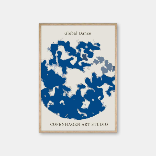 Copenhagen Art Studio - Global Dance Blue Poster
