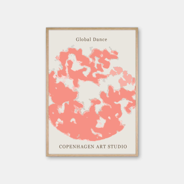 Copenhagen Art Studio - Global Dance Peach - gr rd plakat
