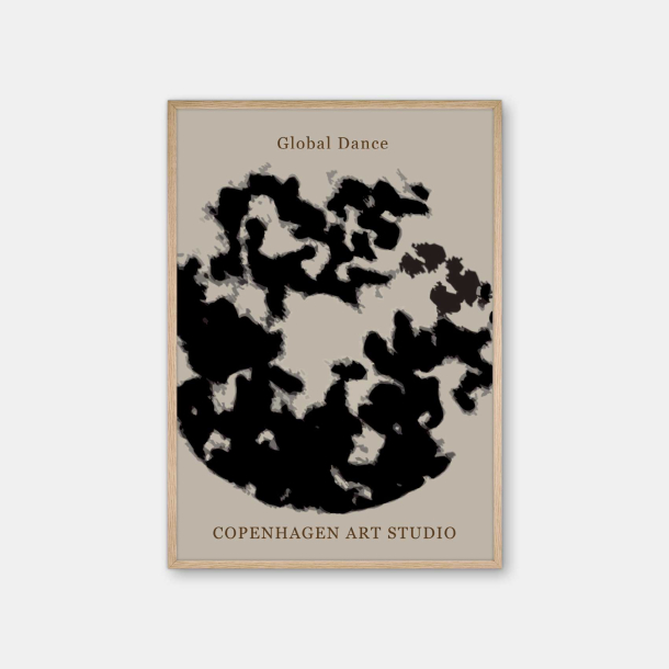 Copenhagen Art Studio - Global Dance Black - sort beige plakat