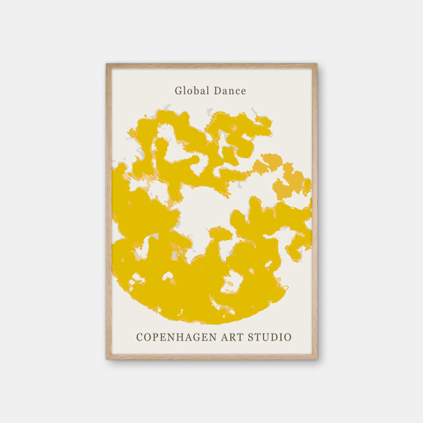 Copenhagen Art Studio - Global Dance Mustard Yellow Poster