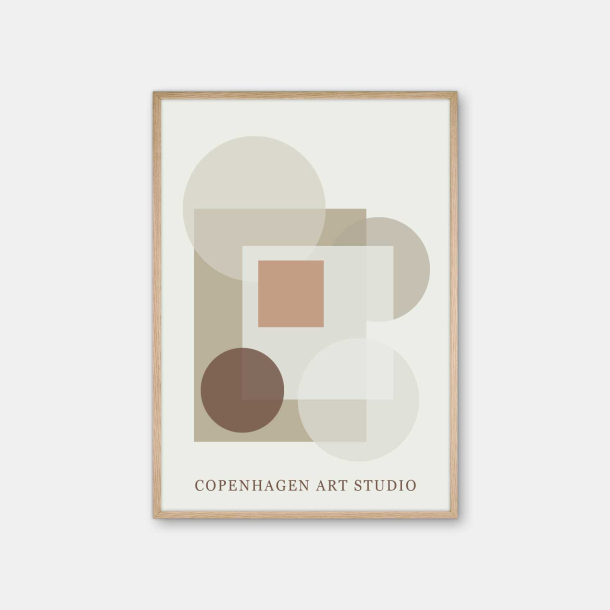 Copenhagen Art Studio - Sunday - gr beige brun plakat