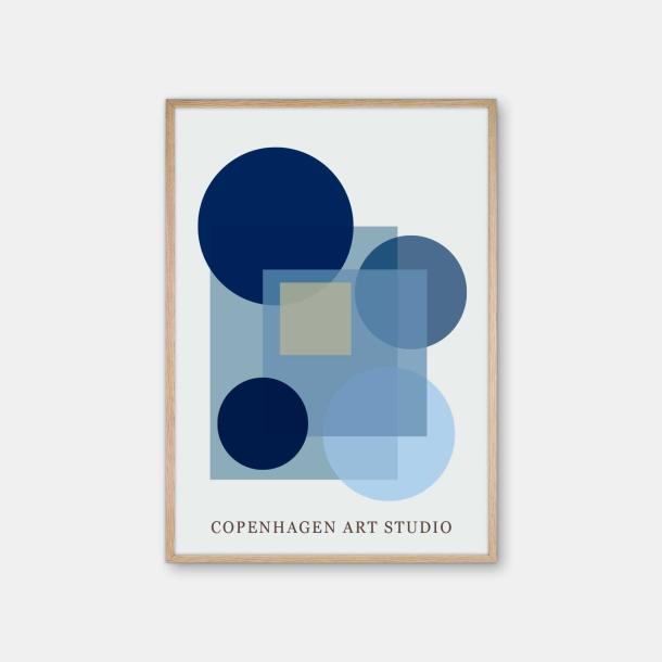 Copenhagen Art Studio - Sunday Blues - blå plakat