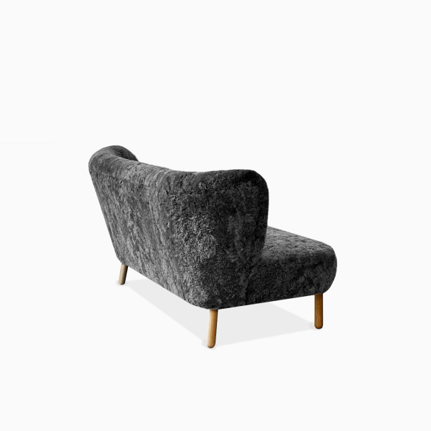 Domusnord Take a Break grote 2-zits lounge bank  Schapenvacht  Antraciet  Grijs