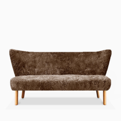 Domusnord Take a Break grote 2-zits lounge bank  Schapenvacht  Sahara Brown  Bruin