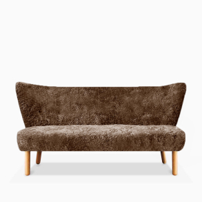 Domusnord Take a Break grote 2-zits lounge bank  Schapenvacht  Sahara Brown  Bruin