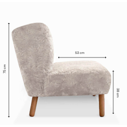 Domusnord Take a Break grote 2-zits lounge bank  Schapenvacht  Offwhite  Wit