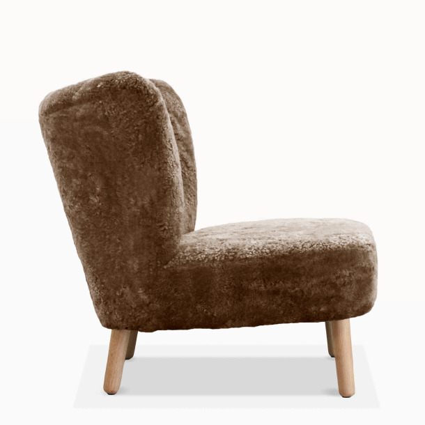 Domusnord Take a Break Lounge Chair Skin lnestol  lammeskind  Sahara Brown - brun