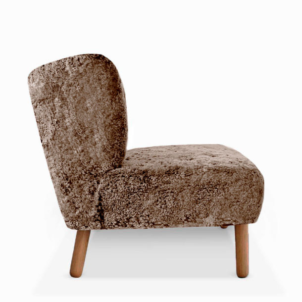 Domusnord Take a Break stor to personers lounge sofa - lammeskind - Sahara Brown - Brun