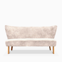 Domusnord Take a Break stor to personers lounge sofa - lammeskind - Off white - hvid