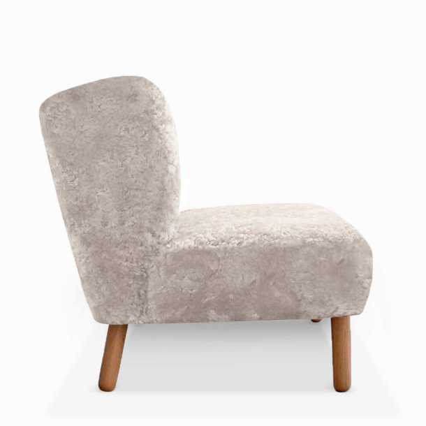 Domusnord Take a Break stor to personers lounge sofa - lammeskind - Off white - hvid