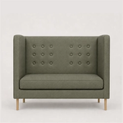 Domusnord Stille Sofa 2 pers. � h�jrygget kontorsofa i Oliven gr�n