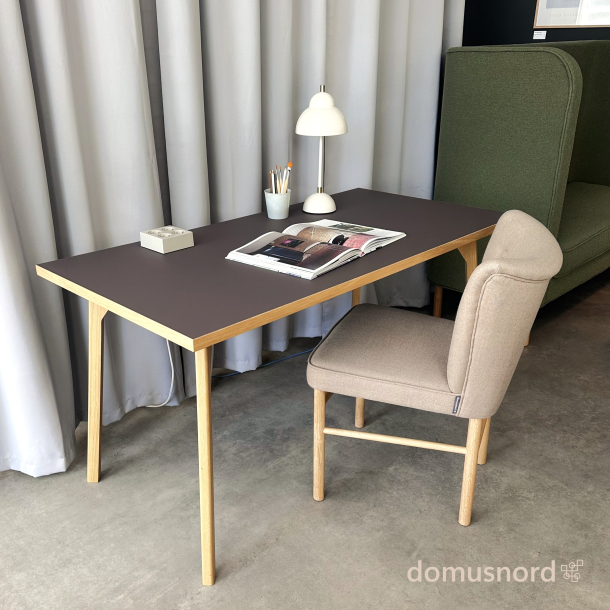 Domusnord Room Linoleum Bureau van Eikenhout 140 x 70 cm - Mauve / Bruin