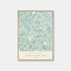 Copenhagen Art Studio + Camilla Werge Laub  Doodle Mint Poster