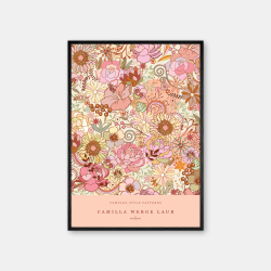 Copenhagen Art Studio + Camilla Werge Laub - Midsummer Flower Complex - rosa gul plakat